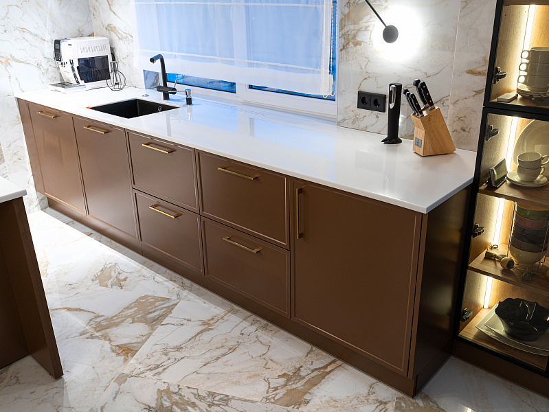 Кухня угловая — Катрин RAL 9003